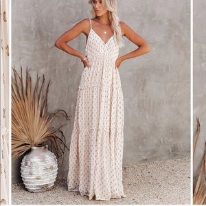 Cream Vici maxi dress